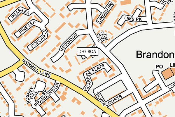 DH7 8QA map - OS OpenMap – Local (Ordnance Survey) DH7 8QA map - OS OpenMap – Local (Ordnance Survey)