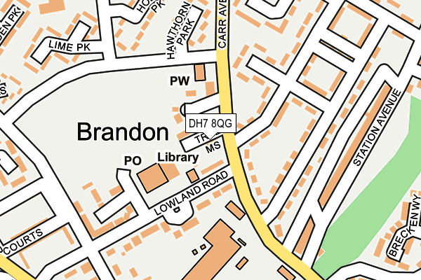 DH7 8QG map - OS OpenMap – Local (Ordnance Survey) DH7 8QG map - OS OpenMap – Local (Ordnance Survey)
