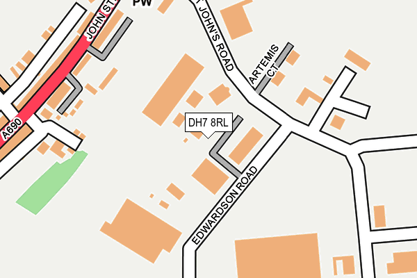 DH7 8RL map - OS OpenMap – Local (Ordnance Survey) DH7 8RL map - OS OpenMap – Local (Ordnance Survey)