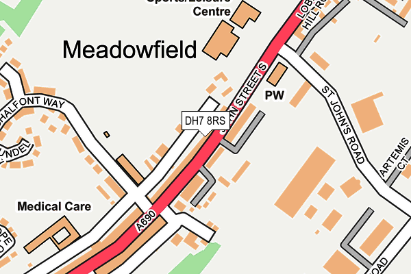 DH7 8RS map - OS OpenMap – Local (Ordnance Survey) DH7 8RS map - OS OpenMap – Local (Ordnance Survey)