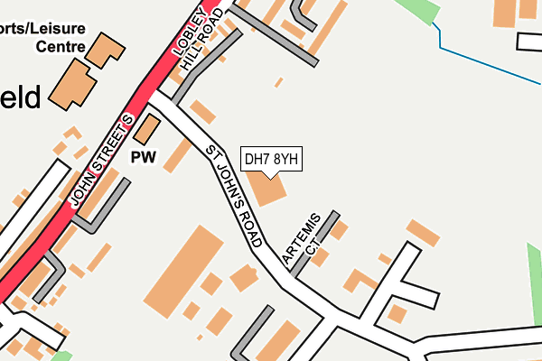 DH7 8YH map - OS OpenMap – Local (Ordnance Survey) DH7 8YH map - OS OpenMap – Local (Ordnance Survey)