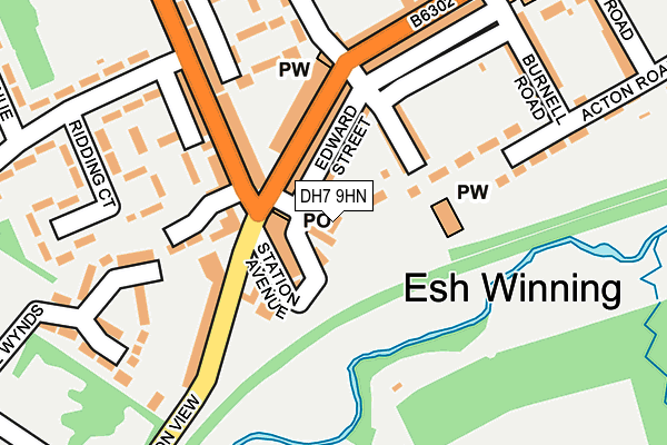 DH7 9HN map - OS OpenMap – Local (Ordnance Survey)