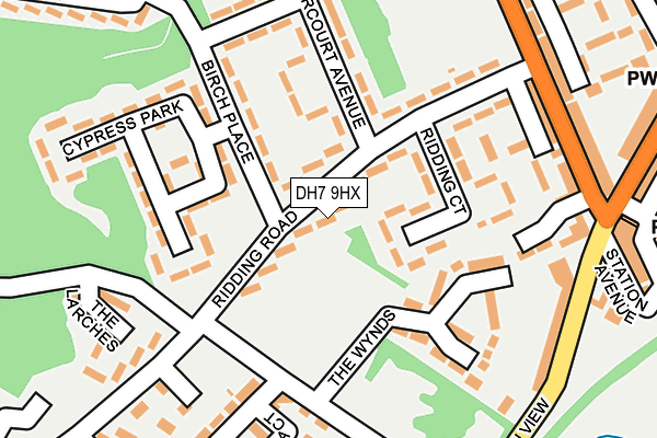 DH7 9HX map - OS OpenMap – Local (Ordnance Survey) DH7 9HX map - OS OpenMap – Local (Ordnance Survey)
