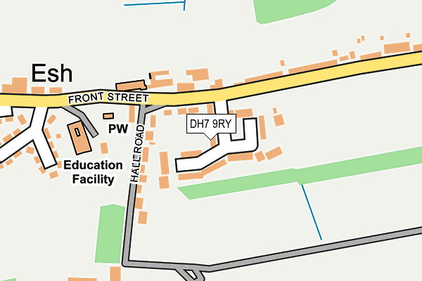 DH7 9RY map - OS OpenMap – Local (Ordnance Survey) DH7 9RY map - OS OpenMap – Local (Ordnance Survey)