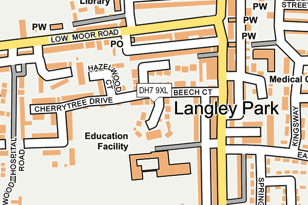 DH7 9XL map - OS OpenMap – Local (Ordnance Survey) DH7 9XL map - OS OpenMap – Local (Ordnance Survey)