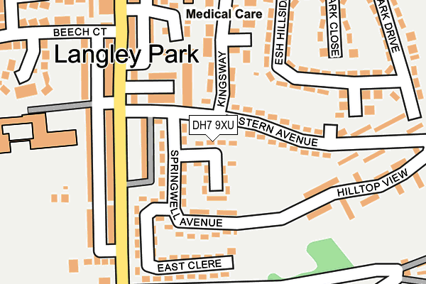DH7 9XU map - OS OpenMap – Local (Ordnance Survey) DH7 9XU map - OS OpenMap – Local (Ordnance Survey)