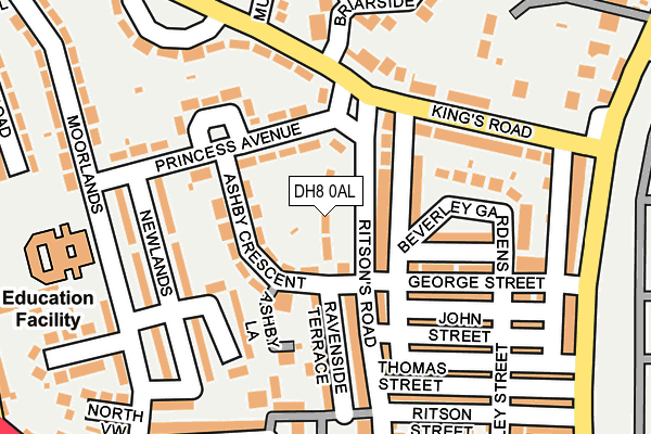 DH8 0AL map - OS OpenMap – Local (Ordnance Survey) DH8 0AL map - OS OpenMap – Local (Ordnance Survey)