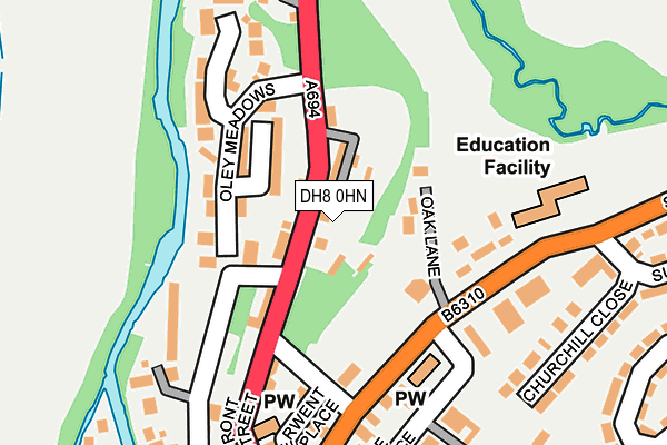 DH8 0HN map - OS OpenMap – Local (Ordnance Survey) DH8 0HN map - OS OpenMap – Local (Ordnance Survey)