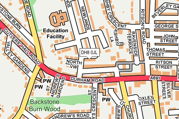DH8 0JL map - OS OpenMap – Local (Ordnance Survey) DH8 0JL map - OS OpenMap – Local (Ordnance Survey)