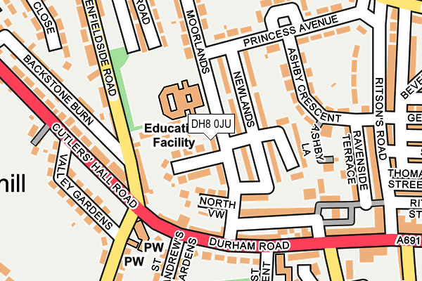 DH8 0JU map - OS OpenMap – Local (Ordnance Survey) DH8 0JU map - OS OpenMap – Local (Ordnance Survey)