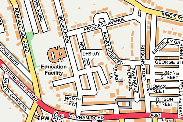 DH8 0JY map - OS OpenMap – Local (Ordnance Survey) DH8 0JY map - OS OpenMap – Local (Ordnance Survey)