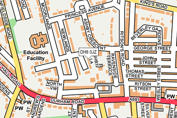 DH8 0JZ map - OS OpenMap – Local (Ordnance Survey) DH8 0JZ map - OS OpenMap – Local (Ordnance Survey)