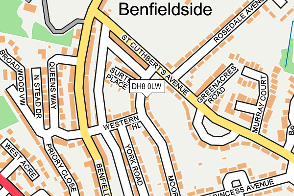 DH8 0LW map - OS OpenMap – Local (Ordnance Survey) DH8 0LW map - OS OpenMap – Local (Ordnance Survey)