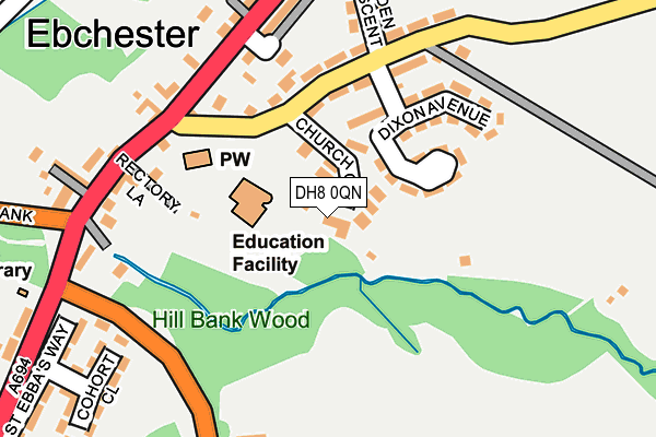 DH8 0QN map - OS OpenMap – Local (Ordnance Survey) DH8 0QN map - OS OpenMap – Local (Ordnance Survey)