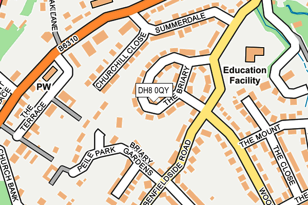 DH8 0QY map - OS OpenMap – Local (Ordnance Survey) DH8 0QY map - OS OpenMap – Local (Ordnance Survey)