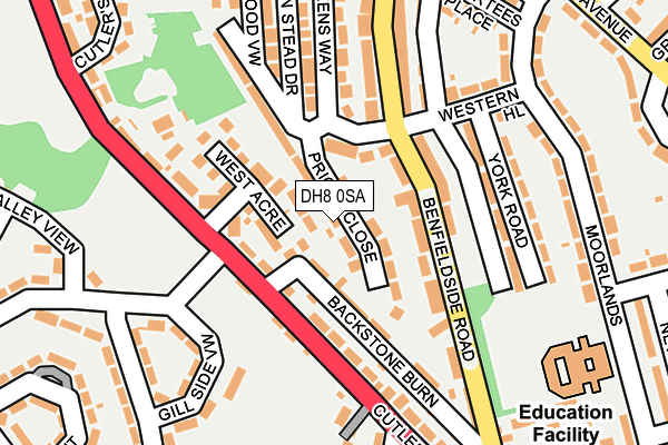 DH8 0SA map - OS OpenMap – Local (Ordnance Survey) DH8 0SA map - OS OpenMap – Local (Ordnance Survey)