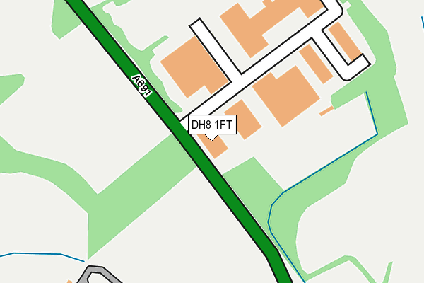 DH8 1FT map - OS OpenMap – Local (Ordnance Survey) DH8 1FT map - OS OpenMap – Local (Ordnance Survey)