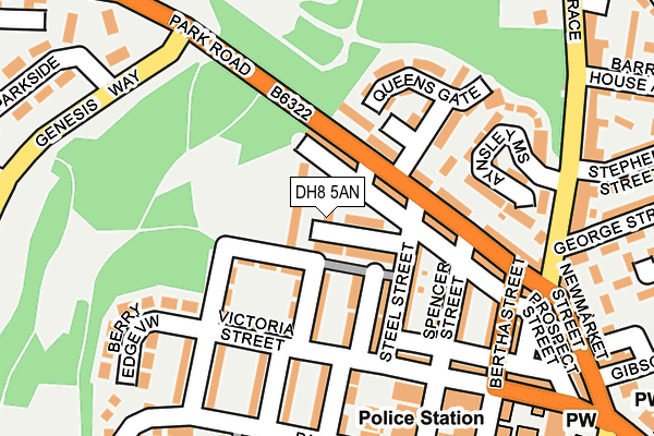 DH8 5AN map - OS OpenMap – Local (Ordnance Survey) DH8 5AN map - OS OpenMap – Local (Ordnance Survey)