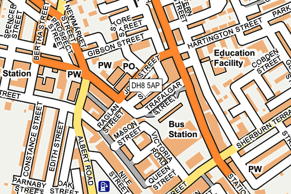 DH8 5AP map - OS OpenMap – Local (Ordnance Survey) DH8 5AP map - OS OpenMap – Local (Ordnance Survey)