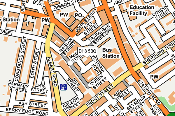DH8 5BQ map - OS OpenMap – Local (Ordnance Survey)