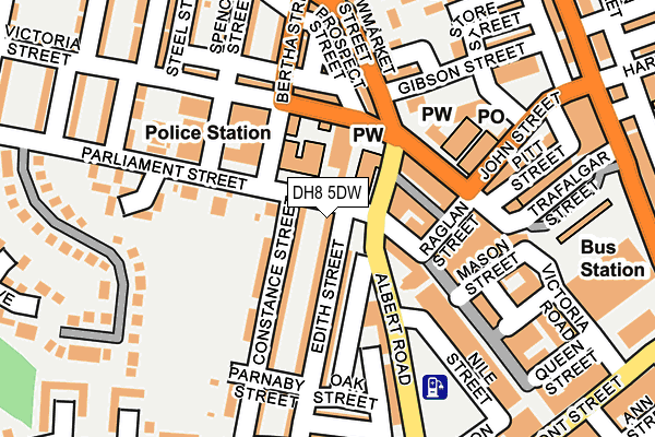 DH8 5DW map - OS OpenMap – Local (Ordnance Survey) DH8 5DW map - OS OpenMap – Local (Ordnance Survey)
