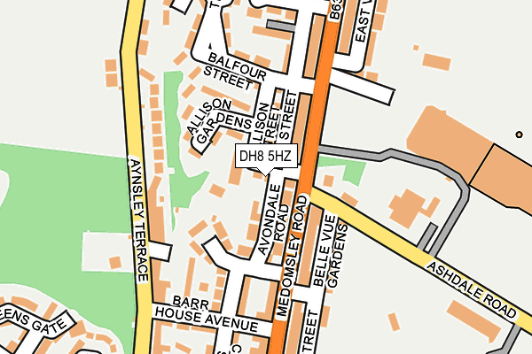 DH8 5HZ map - OS OpenMap – Local (Ordnance Survey) DH8 5HZ map - OS OpenMap – Local (Ordnance Survey)