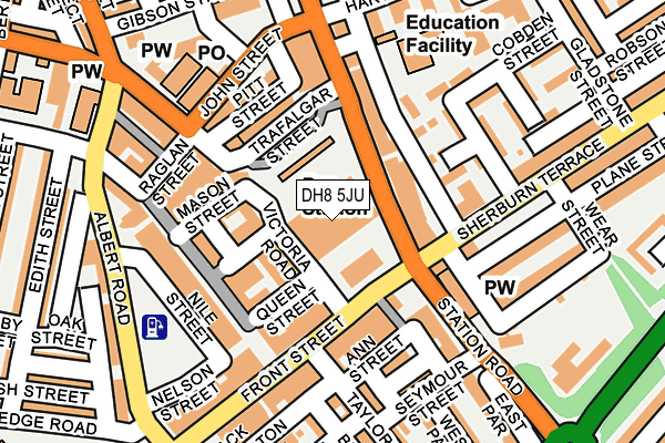 DH8 5JU map - OS OpenMap – Local (Ordnance Survey) DH8 5JU map - OS OpenMap – Local (Ordnance Survey)