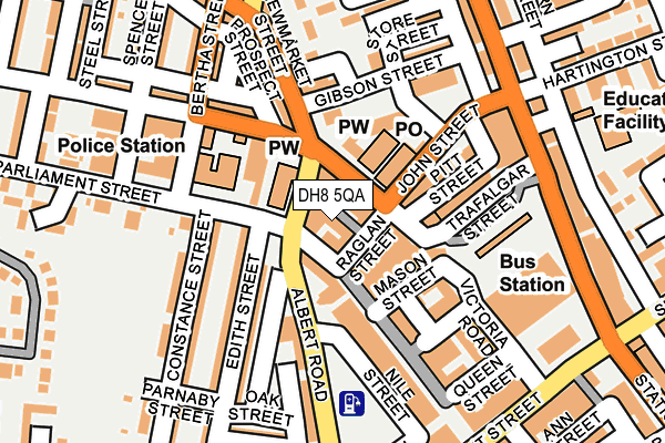DH8 5QA map - OS OpenMap – Local (Ordnance Survey) DH8 5QA map - OS OpenMap – Local (Ordnance Survey)