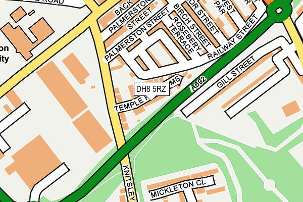 DH8 5RZ map - OS OpenMap – Local (Ordnance Survey) DH8 5RZ map - OS OpenMap – Local (Ordnance Survey)