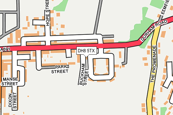 DH8 5TX map - OS OpenMap – Local (Ordnance Survey) DH8 5TX map - OS OpenMap – Local (Ordnance Survey)
