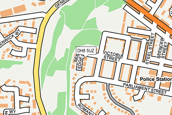 DH8 5UZ map - OS OpenMap – Local (Ordnance Survey) DH8 5UZ map - OS OpenMap – Local (Ordnance Survey)