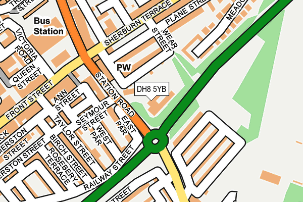 DH8 5YB map - OS OpenMap – Local (Ordnance Survey) DH8 5YB map - OS OpenMap – Local (Ordnance Survey)