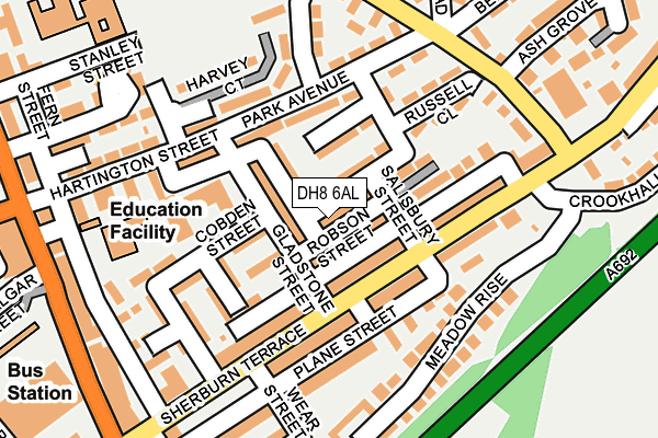 DH8 6AL map - OS OpenMap – Local (Ordnance Survey) DH8 6AL map - OS OpenMap – Local (Ordnance Survey)