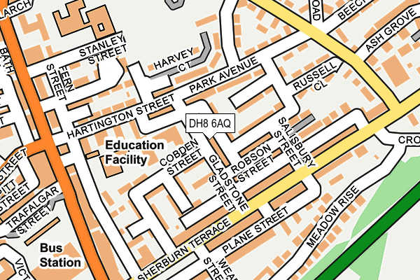DH8 6AQ map - OS OpenMap – Local (Ordnance Survey)
