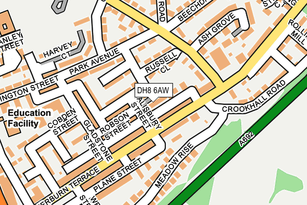 DH8 6AW map - OS OpenMap – Local (Ordnance Survey) DH8 6AW map - OS OpenMap – Local (Ordnance Survey)