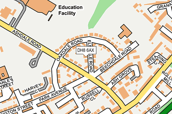 DH8 6AX map - OS OpenMap – Local (Ordnance Survey) DH8 6AX map - OS OpenMap – Local (Ordnance Survey)