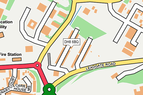 DH8 6BQ map - OS OpenMap – Local (Ordnance Survey)