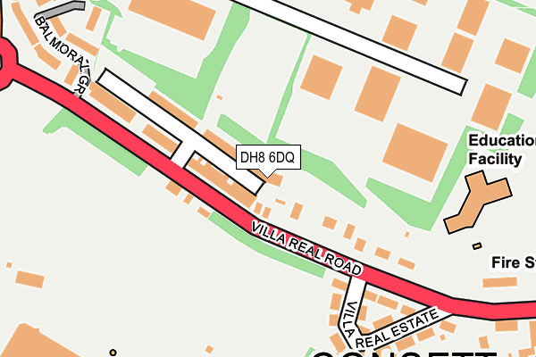 DH8 6DQ map - OS OpenMap – Local (Ordnance Survey)