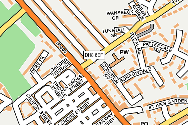 DH8 6EF map - OS OpenMap – Local (Ordnance Survey) DH8 6EF map - OS OpenMap – Local (Ordnance Survey)