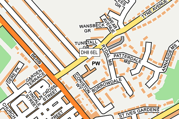 DH8 6EL map - OS OpenMap – Local (Ordnance Survey) DH8 6EL map - OS OpenMap – Local (Ordnance Survey)