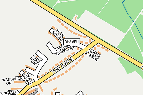 DH8 6EU map - OS OpenMap – Local (Ordnance Survey) DH8 6EU map - OS OpenMap – Local (Ordnance Survey)