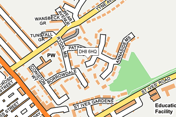 DH8 6HQ map - OS OpenMap – Local (Ordnance Survey) DH8 6HQ map - OS OpenMap – Local (Ordnance Survey)