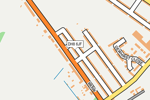 DH8 6JF map - OS OpenMap – Local (Ordnance Survey) DH8 6JF map - OS OpenMap – Local (Ordnance Survey)