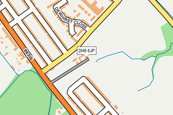 DH8 6JP map - OS OpenMap – Local (Ordnance Survey) DH8 6JP map - OS OpenMap – Local (Ordnance Survey)