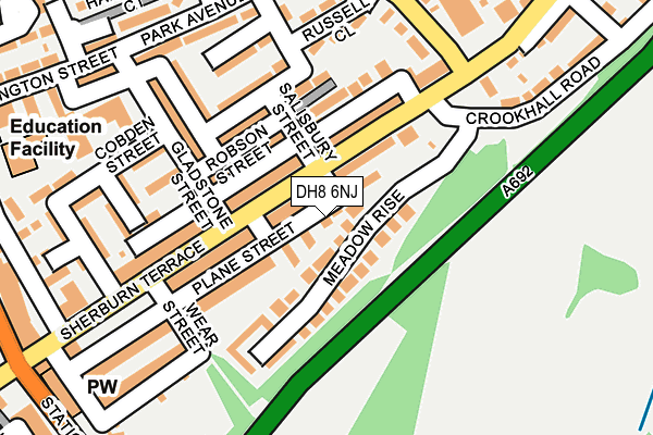 DH8 6NJ map - OS OpenMap – Local (Ordnance Survey) DH8 6NJ map - OS OpenMap – Local (Ordnance Survey)