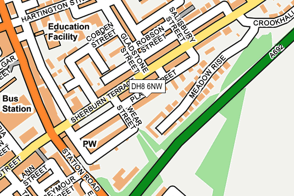 DH8 6NW map - OS OpenMap – Local (Ordnance Survey) DH8 6NW map - OS OpenMap – Local (Ordnance Survey)