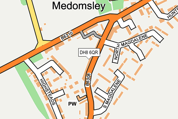 DH8 6QR map - OS OpenMap – Local (Ordnance Survey) DH8 6QR map - OS OpenMap – Local (Ordnance Survey)