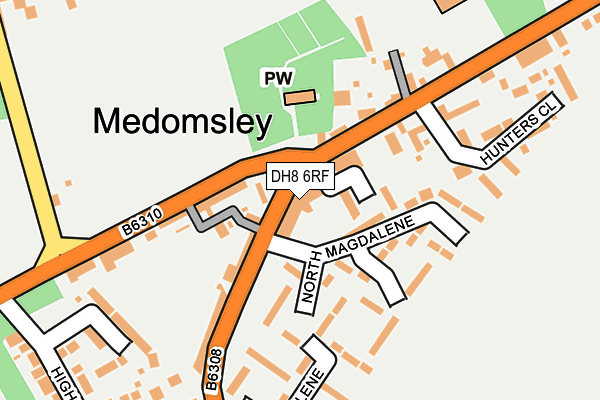 DH8 6RF map - OS OpenMap – Local (Ordnance Survey) DH8 6RF map - OS OpenMap – Local (Ordnance Survey)