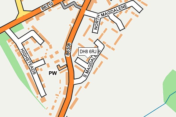 DH8 6RJ map - OS OpenMap – Local (Ordnance Survey) DH8 6RJ map - OS OpenMap – Local (Ordnance Survey)