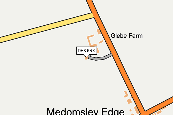 DH8 6RX map - OS OpenMap – Local (Ordnance Survey)